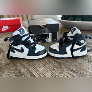 Nike Kids Black and White High-Top Sneakers